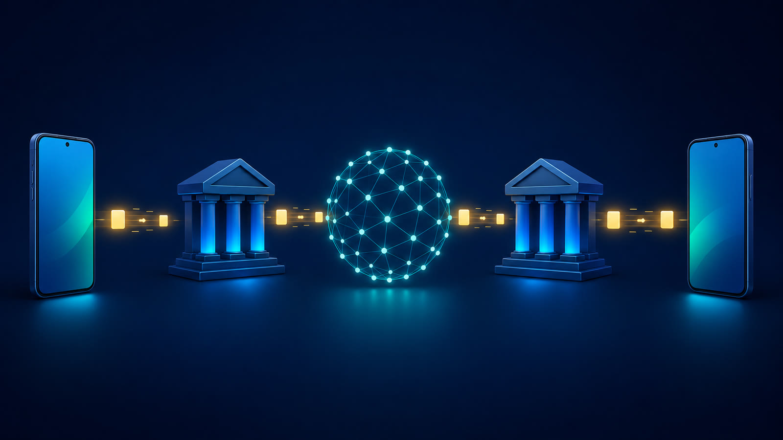 Fluxo simplificado de uma transferência Pix entre dois bancos